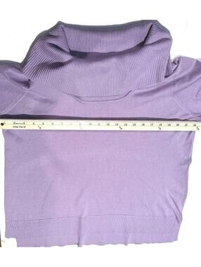 NWT Melissa Paige Purple Long Sleeve Lightweight Cowl Neck Pullover Sweater 1X